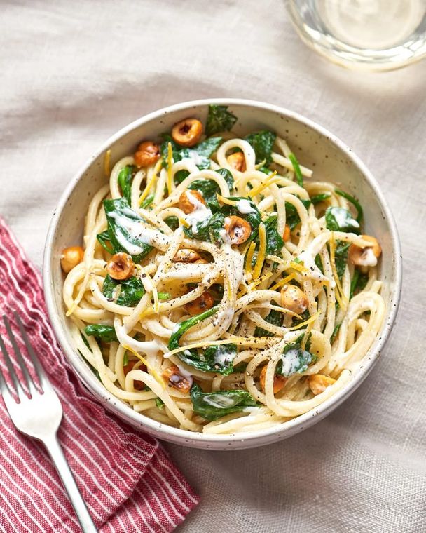 Bowl of truffle linguine